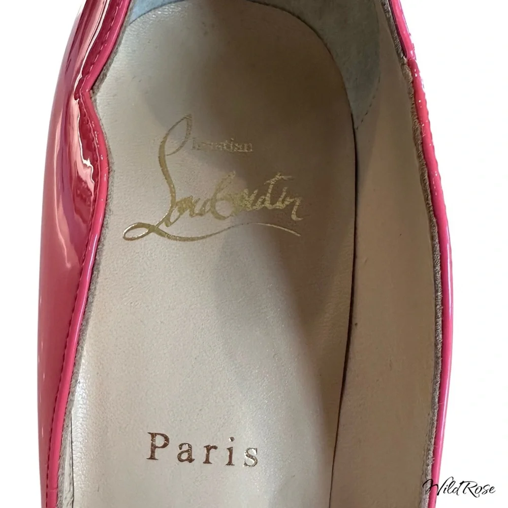 Christian Louboutin “Hot Chick” Coral Pinkish Orange Scalloped Pumps SZ 35 US 5 - Picture 15 of 17